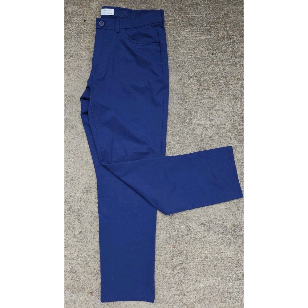 Holderness & Bourne The Parker Pants Mens 35x30 Navy Tailored Fit Stretch EUC